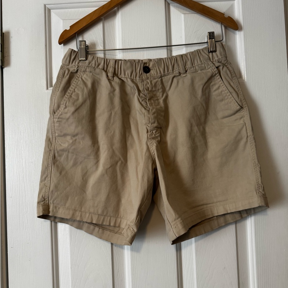 Bearbottom Clothing Men’s 7” Stretch Chino Shorts - Khaki / Tan - Size Large
